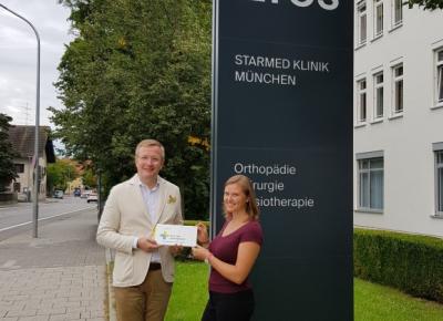 Silvio Rahr (Geschäftsführer Wir für Gesundheit) und Sabrina Eisner (Klinikmanagerin ATOS Starmed Klinik München) 