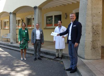 Doris Rohrhirsch (Pflegedirektorin Klinikum Esslingen), Matthias Ziegler (Geschäftsführer Klinikum Esslingen), Prof. Dr. Stefan Krämer (Ärztlicher Direktor Klinikum Esslingen), Silvio Rahr (Geschäftsführer Wir für Gesundheit)